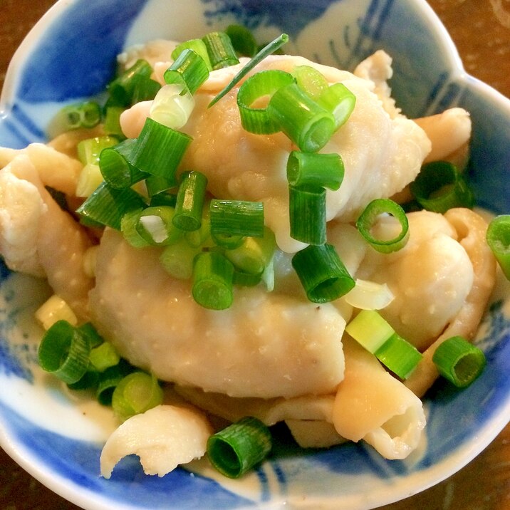 もっちり☆鶏皮のネギポン酢